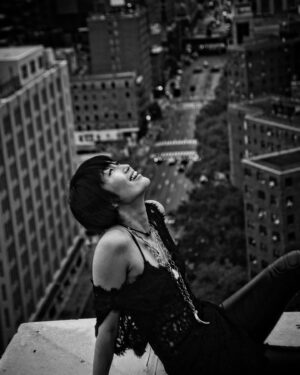 Jihae Instagram - good to b back nyc! 

Photo cred 😎 @ogata_photo 
.
.
.
.
#jihae #nyc #blackandwhite #photo #ogata