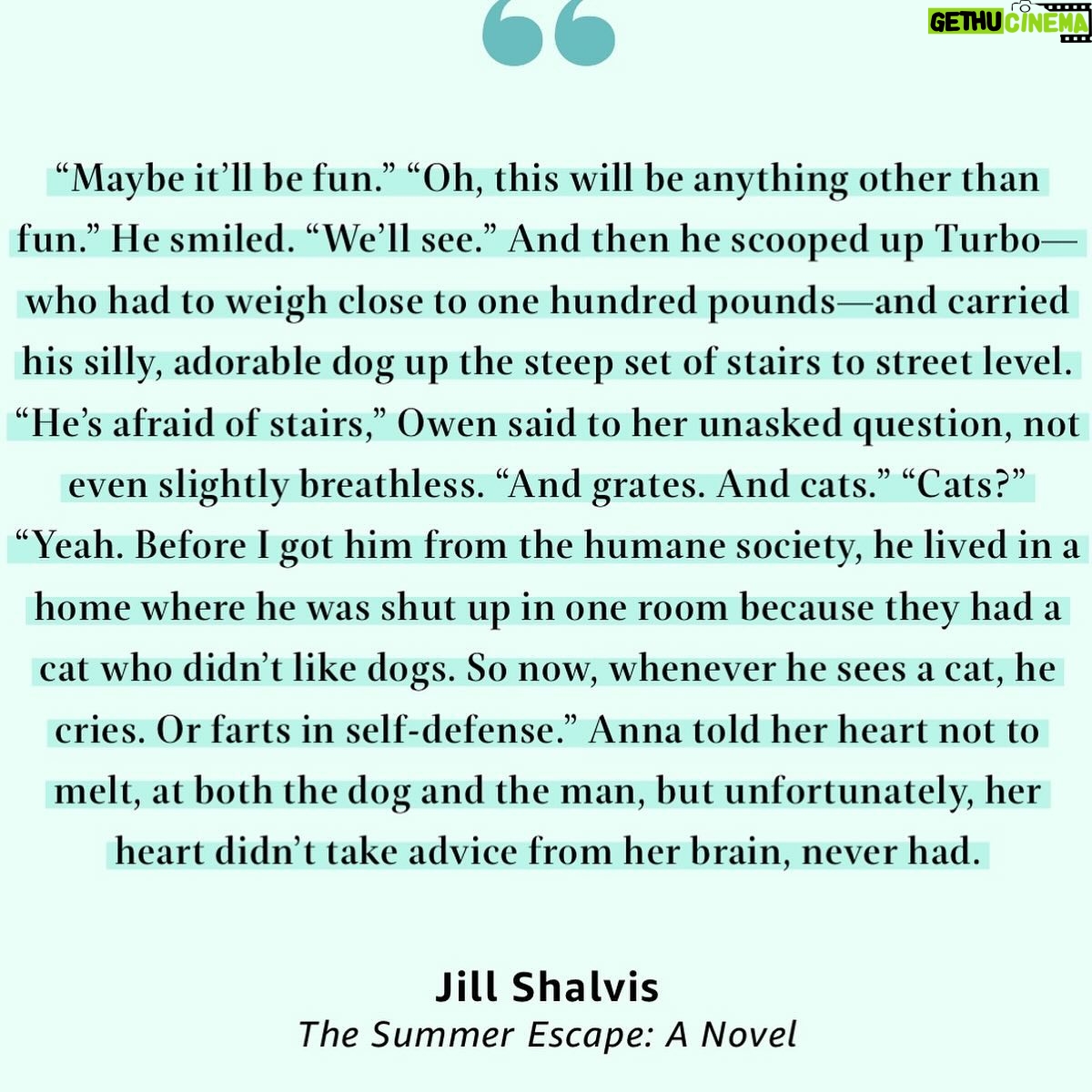 Jill Shalvis - 3 Likes - Just a few teases of THE SUMMER ESCAPE, out now! 🥰 (hit link in profile). Also. I wished for summer. I did. But now that it’s here, and HOT, i sorta miss spring. 🙃