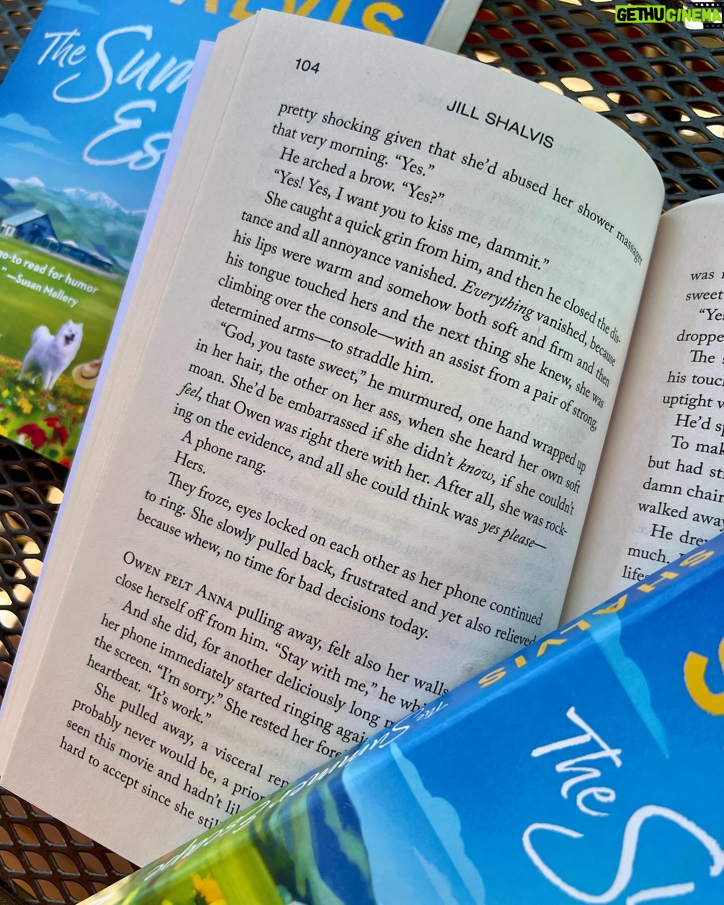 Jill Shalvis - 3 Likes - Cali is giving away a few of my latest book, THE SUMMER ESCAPE! She’s being a good assistant because she owes me big since yesterday she ate bear poop even tho i asked her nicely not to, and started shaking like she was dying, so i took her to the vet and paid $980 to find out she’s not dying, she just had bad gas and a tummy ache. 🙃 Leave a comment to be entered. Bonus points for sharing and spreading the word! ❤️