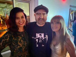 Jim Beaver Instagram - My off-screen lover and I ran into my on-screen lover!  Yikes!  @[100063559688171:Sarah Spiegel] and Jane Seymour.