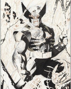 Jim Lee Instagram - I did something I swore I would never do when I started my comic book career…I bought a piece at auction that I sold many, many years ago! This is from Wolverine issue 50 from back in 1991! Check out my twitch.tv/jimlee stream tomorrow at 9am PST as I begin the process of restoring all the faded ink on this piece! I made the mistake 3 decades ago using an inferior marker to do the details. Will the attempt at restoration be the best or worst decision I ever made! Tune in and find out! 😎🥸🤡🤴