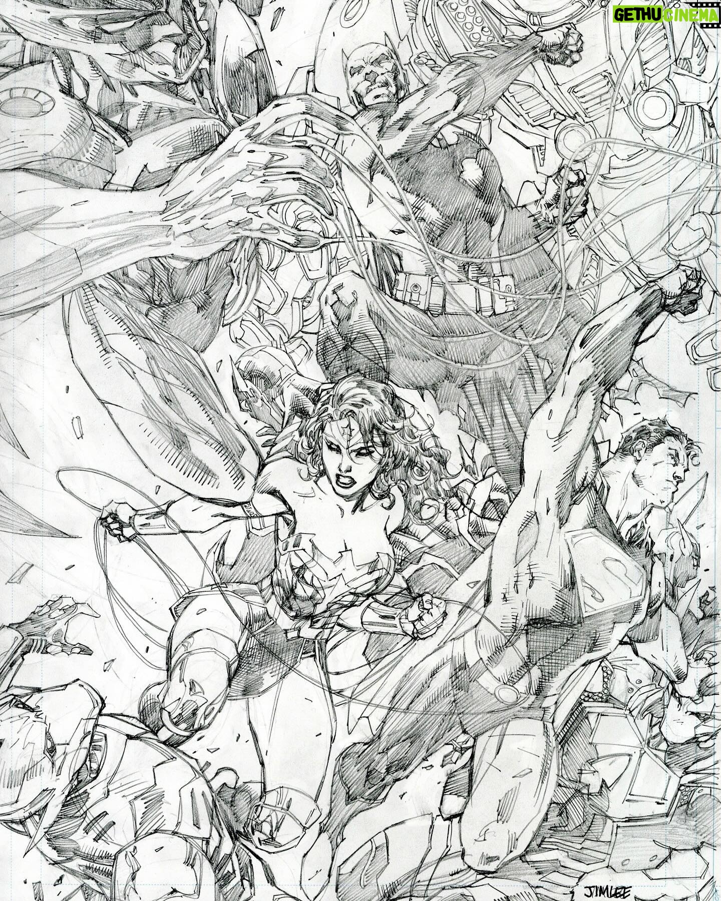 Jim Lee - 11.4K Likes - Pencils for my variant cover for @dcofficial Absolute Power issue 1 written by the incomparable @markwaidwriter with stunning interior art by @dan_mora_c! First issue in stores first week of July!