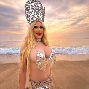 Jimbo Instagram - Just traded my voice for these legs with a Sea Witch in PV

Just Emerging from the ocean With my Crown after searching for Pearl Necklaces…Welcome to the stage Sandy Cracks

So much fun in the sun with @mrbradytaylor, thanks for all these pics my love.

#queen #beach #sunset #funset #vacay #crowning #beachy #waves #drag #beachbitch #sandycracks