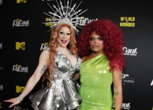 Jimbo Instagram - Congrats to our New Queen @66wind99 and top 3 @sapphiracristal and @the_planejane !! What an exciting episode and an amazing season!

I had so much fun last night hosting the viewing of the @rupaulsdragrace Season 16 Grande Finale!  Thank you @mtv and @paramountplus for inviting me!  Thanks @edgenyc for having us!

So great to see my sisters @thekandymuse @xunamimuse @upuntil.dawn @thenickydoll @honeydavenportofficial @eurekaohara @plasmanyc and Icon @amandalepore 

Photo credit Santiago Felipe @gettyimages

#drag #finale #hostesswiththemostess #crowning #newqueen #sweet16 #fun #dragrace #dragqueens