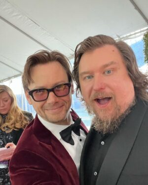 Jimmi Simpson Instagram - Sweetest vibes and people at @criticschoice last night. #Pachinko won and I got to reunite with lifelong pals. @soozhugh @minhakim__ @annasawai @appletvplus Thanks @canali for the gorj tux and @laeyeworks for hand-tinting those JERSEY MAC specs. Dope links & watch thanks to @montblanc. Alchemy by @warrenalfiebaker ✨❤️ #buriedlede