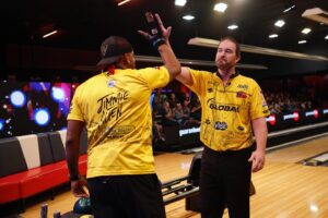 Jimmie Allen Instagram - CHAMPS!!! My guy @sean_rash had my back and was the reason we got the win!!! Thanks so much to all the Celebs, @pbatour and the fans that came out!!