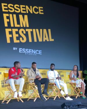 Jimmy Akingbola Instagram - 🤍 Thank You @essencefest 🤍

Suit: @garconcouture 
Stylist: @inisikpe 
Shades: @overlookframes 
Show: @belairpeacock 
Streamer: @peacock
