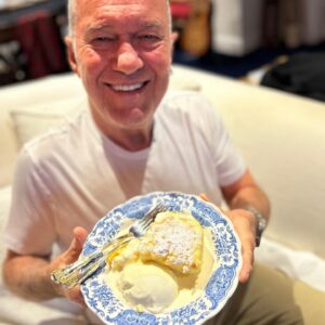 Jimmy Barnes Instagram - Most of our garden has been under water so the break in the rain has come just in time. @jane13barnes got these lemons in before the deluge so the lemon delicious pudding is now my new favourite, perfect comfort whilst waiting for the river to settle down.