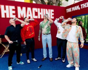 Jimmy Tatro Instagram - GO SEE THE MACHINE IN THEATERS NOW! You’ll have a blast I swear. I know I’m in it so I’m biased but you’re gonna be watching it going holy shit Jimmy was right this is really fun and this director Peter @atencio really crushed it because these shots are awesome and creative and I’m so glad I saw this in theaters too because these action sequences are way bigger and more wild than I was expecting and Bert is fucking hilarious thank god he turned this legendary story into a @legendary movie and his performance in this is really impressive and Iva Babic really steals the show and this guy Kevin Biegel did a great job with this script and I totally understand now why that premiere last night looked so fun. That’s what you’re gonna say