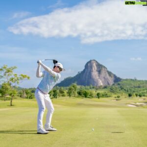 Jiravich Pongpaijit Instagram - stunning view of the Buddha engraving on Khao Chee Chan🙏🏻😌 #par88golfacademy 
 #cheechangolfresort