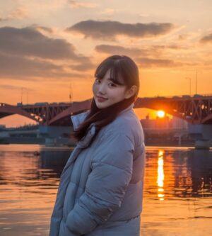 Jo Ah-young Instagram - 노을 이쁘다🌅 하니까 차라락 찍어주신 사진... 옷좀 이쁜거 입고갈껄... 금손 최고🫶