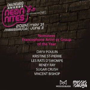 Joanie Charron Instagram - ⭐️⭐️⭐️
Sugar Crush est en nomination comme 
Artiste Francophone de l’année 🤠
Vraiment une belle surprise
Bravo aux artistes en nomination 🎵

@thecmaontario @49.parallele @jsmileproductions @reseau_ontario