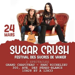 Joanie Charron Instagram - 2 SPECTACLES 24 Mars 
Super beau party familial
au Festival des Sucres de Vanier, ON
10:28 et 12:30 
@museoparc 

Joanie et Marie-Soleil
@49.parallele