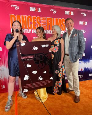 Joanna Going Instagram - NOBODY LEAVES ‘TIL JESUS COMES on the Orange Carpet — world premiere at Dances With Films!