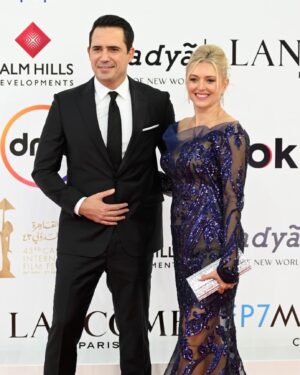 Joanne Farrell Instagram - So proud and honoured to attend the world premiere of the stunning film @Ghodwa at the Cairo International Film Festival @ciff
Thank you for such a warm welcome from everyone here in Egypt and the fabulous response to the film. 
Congratulations to all the wonderful cast, crew and producers, and especially my super talented husband @dhaferlabidine on his directorial debut. He’s a pretty good actor and writer too 😉

Thanks also to
Dress by @kruszynska_official
Stylist @jessicatculley
Jewellery @jawharaeg 
Hair & makeup @alsagheersalons

@dhaferlabidine
#dhaferlabidine
@ciff
#ciff
@ghodwa
#ghodwa
#redcarpet