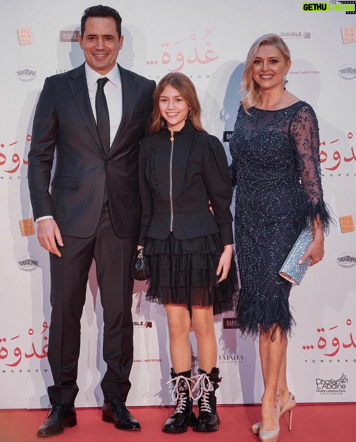 Joanne Farrell - 8.9K Likes - So proud to be with my husband @dhaferlabidine and our lovely daughter Yasmine to celebrate the spectacular Tunisian Premiere of his award winning film @ghodwafilm at the Cité de la Culture, Tunis on Saturday night. What a fabulous evening! Congratulations to everyone involved. Thank you for the warm and wonderful reception
🎬🥳💖🇹🇳
Loving my dress by @elizajanehowell
#elizajanehowell
@jessiecatculley
@ghodwafilm
#ghodwafilm
@dhaferlabidine
#dhaferlabidine
@DoubleAproductions
#DoubleAproductions