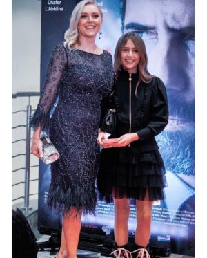 Joanne Farrell Instagram - So proud to be with my husband @dhaferlabidine and our lovely daughter Yasmine to celebrate the spectacular Tunisian Premiere of his award winning film @ghodwafilm at the Cité de la Culture, Tunis on Saturday night. What a fabulous evening! Congratulations to everyone involved. Thank you for the warm and wonderful reception 
🎬🥳💖🇹🇳

Loving my dress by @elizajanehowell
#elizajanehowell
@jessiecatculley

@ghodwafilm
#ghodwafilm
@dhaferlabidine
#dhaferlabidine
@DoubleAproductions
#DoubleAproductions