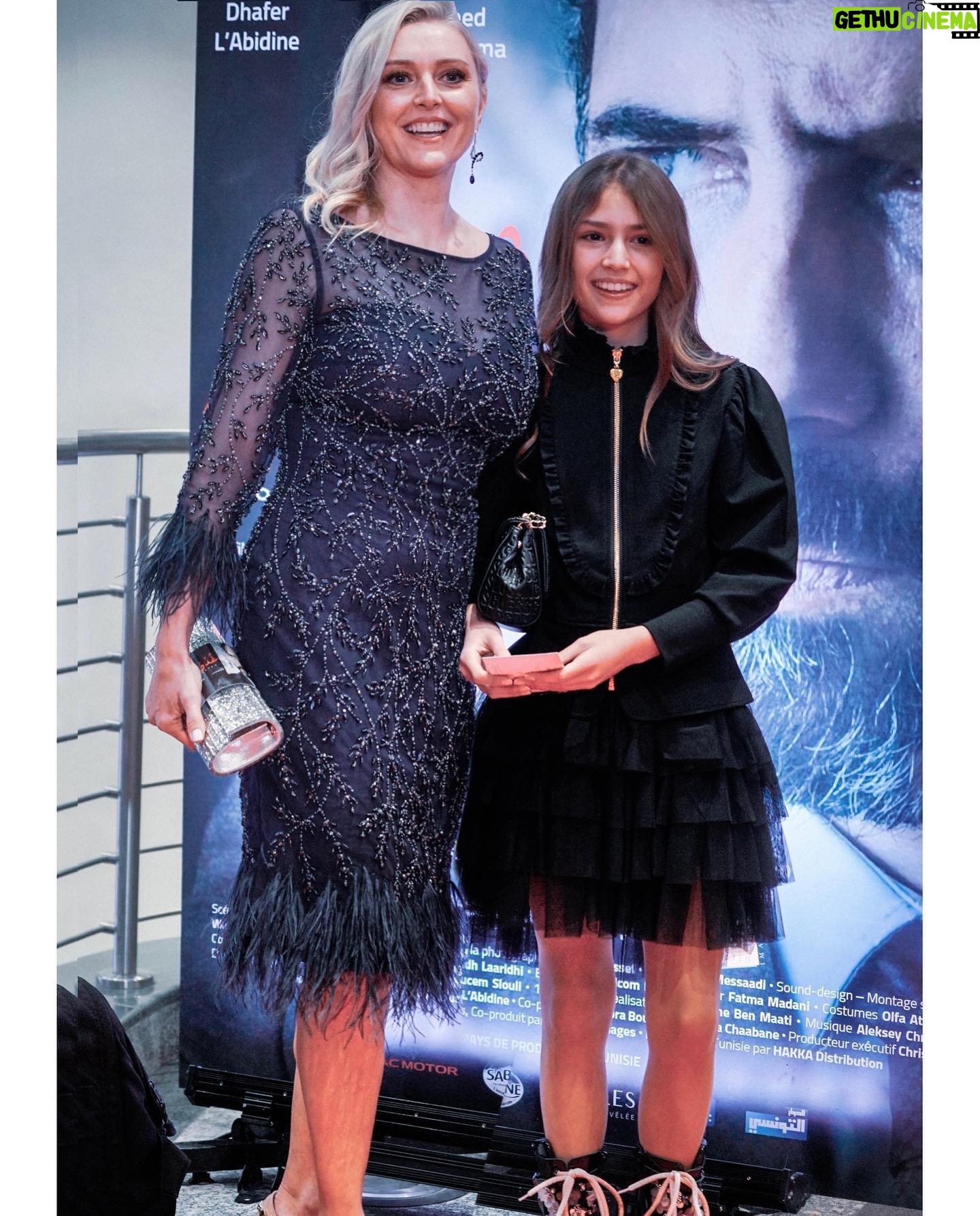 Joanne Farrell - 8.9K Likes - So proud to be with my husband @dhaferlabidine and our lovely daughter Yasmine to celebrate the spectacular Tunisian Premiere of his award winning film @ghodwafilm at the Cité de la Culture, Tunis on Saturday night. What a fabulous evening! Congratulations to everyone involved. Thank you for the warm and wonderful reception
🎬🥳💖🇹🇳
Loving my dress by @elizajanehowell
#elizajanehowell
@jessiecatculley
@ghodwafilm
#ghodwafilm
@dhaferlabidine
#dhaferlabidine
@DoubleAproductions
#DoubleAproductions