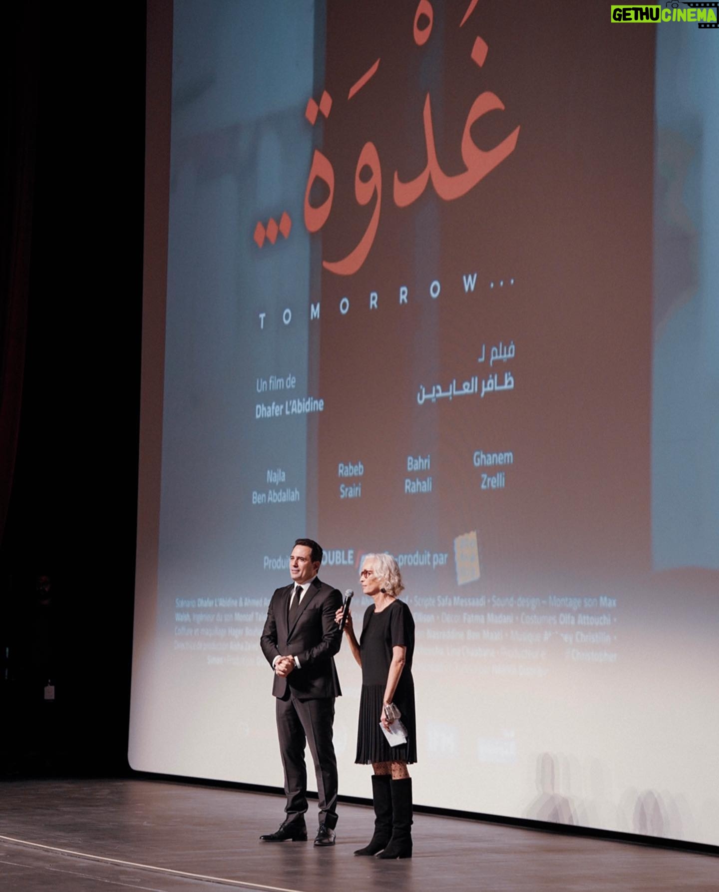 Joanne Farrell - 8.9K Likes - So proud to be with my husband @dhaferlabidine and our lovely daughter Yasmine to celebrate the spectacular Tunisian Premiere of his award winning film @ghodwafilm at the Cité de la Culture, Tunis on Saturday night. What a fabulous evening! Congratulations to everyone involved. Thank you for the warm and wonderful reception
🎬🥳💖🇹🇳
Loving my dress by @elizajanehowell
#elizajanehowell
@jessiecatculley
@ghodwafilm
#ghodwafilm
@dhaferlabidine
#dhaferlabidine
@DoubleAproductions
#DoubleAproductions
