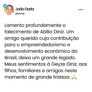 João Doria Instagram - 🙏