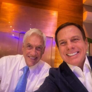 João Doria Instagram - Recebi com profunda tristeza a notícia do falecimento do ex-presidente do Chile, Sebastian Piñera, vítima de acidente de helicóptero no sul do Chile. Na semana passada, o ex-presidente Temer e eu jantamos em São Paulo com Piñera. Uma perda inestimável.