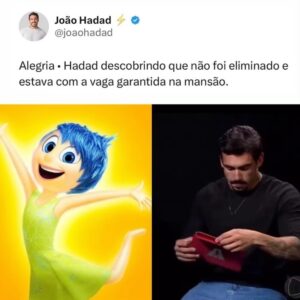 João Hadad Instagram - Essas são as emoções do Hadad em Divertidamente! Qual você mais gostou? 😂

#AGrandeConquista #TeamHadad ✨
