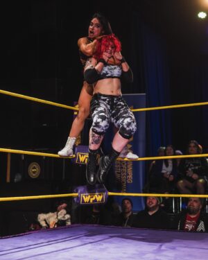 Jody Gyivicsan Instagram - …I like to believe this is @seleziyasparx showing me affection…not trying to kill me
.
.
📸 @dwaynelarson 
#prowrestling #indiewrestling #winnipeg