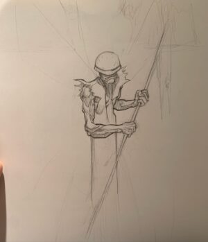 Joe Hahn Instagram - This is the final drawing and some progress shots of my drawing for the @linkinpark 20th Anniversary box set to include 3 lithographs by @m_shinoda @frankmaddocks and myself. It is an interpretation of the soldier w/ wings that is on the cover of our debut album #HybridTheory. It was fun to reflect and revisit the art after 2 decades. For more info, go to @linkinpark or www.LinkinPark.com