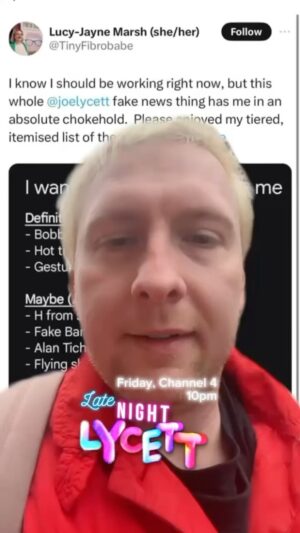 Joe Lycett Instagram - #isthisjoe? 

 A few suggestions here…