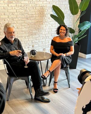 Joe Mantegna Instagram - Doing a photo shoot for @cigarandspirits with my business partner Debbie and talking about @senorriotequila