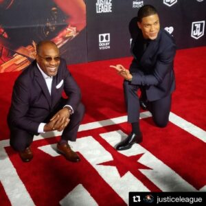 Joe Morton Instagram - It’s a Father/Son reunion on the #JLWorldPremiere red carpet! #BORGLIFE #JusticeLeague . . . . . . . 
#Repost: @JusticeLeague w/#RayFisher #Cyborg
