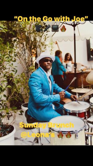 Joe Torry Instagram - Happy Sunday 🙏🏾🙏🏾💜💜 Sunday Brunch @leonas.la is Always a Great time. The the atmosphere everything on the menu is fire not to mention the drinks, the fresh hand rolled cigars, the dj, and different bands that show up and show out. @miss_antoinette #sundaybrunch #joetorry #onthegowithjoe #goodfood #goodvibes @mike_phillips #gooddrinks #cigarlifestyle #dapperoutfits #brims #skybluesuit #darkshades #brunchtime  #igreels