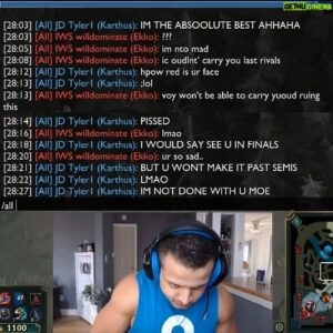 Joedat Esfahani Instagram - the best jungler in the world @tyler1_alpha engaging in psychological warfare for our team midgame (colorized 2020)