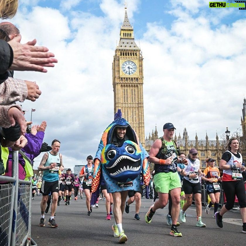 Joel Dommett - 8.8K Likes - Just found a pretty cool @londonmarathon photo.. only took the face bit off a few times..