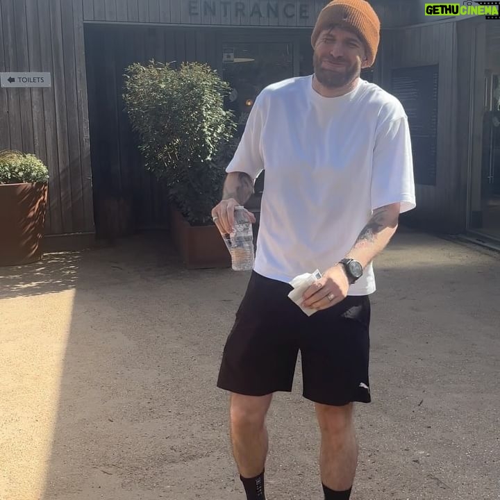 Joel Dommett - 10K Likes - Marathon training is getting serious 🤣 27k this morning with Judd in the ☀️ How am I gonna get on in the Piranha costume?? I have no idea.. apparently the fastest fish to ever run a marathon is 4 hours… Could I be the fastest fish? 🐠💨