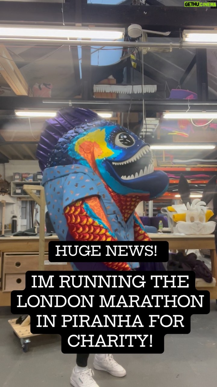 Joel Dommett - 21.6K Likes - Can’t believe I’m writing this - but I’m running 26.2 miles in the Piranha costume for the incredible charity @sschospices
They provide end of life care for children and do some amazing work for families in need. After Wilde was born I started to fully realise how important this charity is to the families who need it and I really want to raise LOADS for them. Click the link in my bio to donate.. I thought it was also an amazing chance for everyone to see the costume along the route! So donate something and pop down and cheer me on! 21st April… I’ll will need your help! A huge thank you to @dannyjonesofficial for letting me adopt his sweaty fish and to @plungecreations for letting me borrow it! LETS GOOOO!