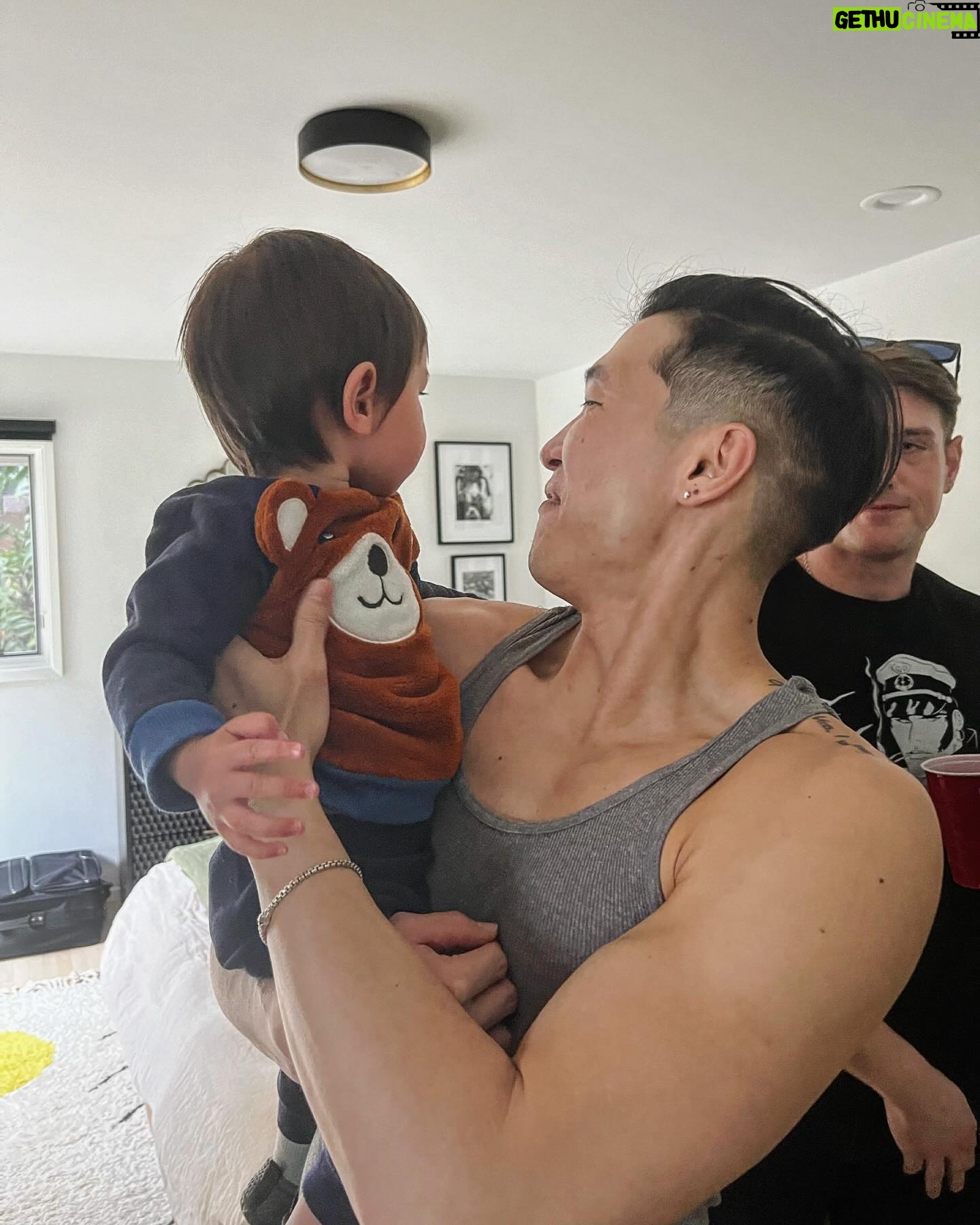 Joel Kim Booster - 7.2K Likes - Does this baby make my arm look big?
