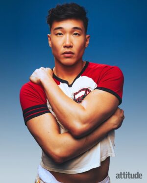 Joel Kim Booster Instagram - Rogue little curl making its official print debut in this month’s edition of @attitudemag! Thank you so much for the cover treatment and the profile. At this point you have a full 360 view of my inner life, such as it is. Somebody update my Wikipedia page. 

Words: @mralastairjames
Photography: @taylormillerphoto
Fashion Direction: @josephkocharian
Styling: @wojciechchristophernowak
Hair and Makeup: @kimiduncan at @artdepartagency
Photography Assistant: @theycallmehip
Fashion Assistant: @chanceybridges