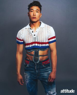 Joel Kim Booster Instagram - Rogue little curl making its official print debut in this month’s edition of @attitudemag! Thank you so much for the cover treatment and the profile. At this point you have a full 360 view of my inner life, such as it is. Somebody update my Wikipedia page. 

Words: @mralastairjames
Photography: @taylormillerphoto
Fashion Direction: @josephkocharian
Styling: @wojciechchristophernowak
Hair and Makeup: @kimiduncan at @artdepartagency
Photography Assistant: @theycallmehip
Fashion Assistant: @chanceybridges