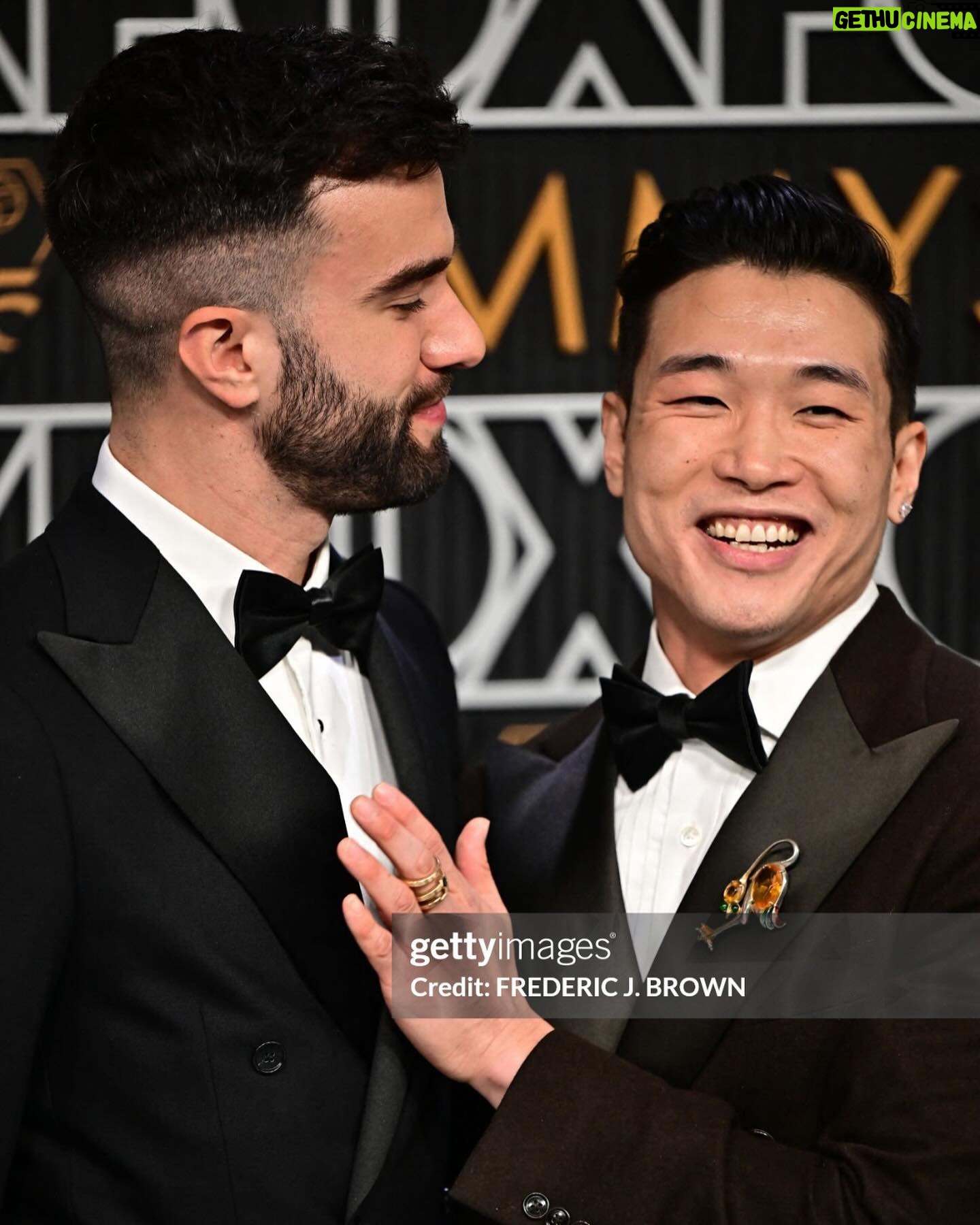 Joel Kim Booster - 20.5K Likes - Lost, but not feeling like much of a loser this morning. I looked amazing, smooched the love of my life, and got to celebrate this thing that has completely changed my life over the last two years. Everyone should be so lucky. Awards are weird, but this was such a nice way to put this movie to bed.
Styled by king @chrishoran20
Face beat by @tracyraffelsonmakeup
Suit by @toddsnyderny
Shoes by @giuseppezanotti
Rings by @davidyurman
Brooch by Goodwill