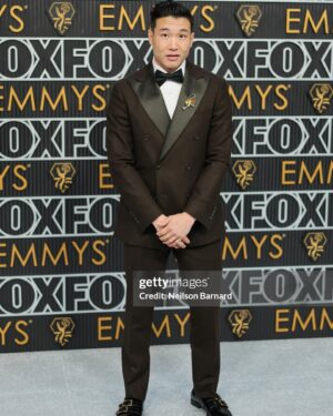 Joel Kim Booster Instagram - Lost, but not feeling like much of a loser this morning. I looked amazing, smooched the love of my life, and got to celebrate this thing that has completely changed my life over the last two years. Everyone should be so lucky. Awards are weird, but this was such a nice way to put this movie to bed. 

Styled by king @chrishoran20 
Face beat by @tracyraffelsonmakeup 
Suit by @toddsnyderny 
Shoes by @giuseppezanotti 
Rings by @davidyurman 
Brooch by Goodwill