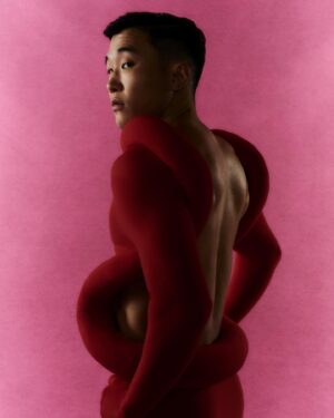 Joel Kim Booster Instagram - A few shots from my profile in @washingtonpost a few weeks ago. I swear to god you won’t have to see my goddamn face for a long time after this one. Link in my bio. I’m sorry but in that gown? You can’t tell me shit. 

Pictures by genius @wattphoto styling by goddess @ayumiperry and mug stamped by @colleendominique.