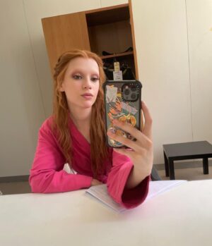 Joelle Instagram - Finished in Ancient Rome for the day, next stop Narnia! Byeeee😁
.
.
.
#domina #tvshow #ginger #wig #actress #mgmplus #actor #narnia #wardrobe #joelle #redhead #mirror #selfie #mirrorselfie #bts #tv #dominaseason2