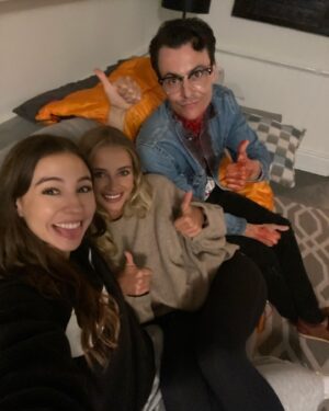 Joelle Farrow Instagram - In honour of Here For Blood premiering last night at the @tadfilmfest here’s some bloody BTS 🩸😈

Had so much fun with this incredible team @hereforblood