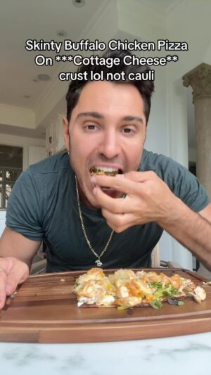 Joey Zauzig Instagram - COTTAGE CHEESE CRUST .. not cauli lol this was new for me so forgive me but this recipe hit trust and believe me on that. Buffalo chicken pizza and on cottage cheese crust wow ! Just wow this is LOW CARB, HIGH PROTEIN! At its best. Let me know what you think 
-
-
-
-
-
-
#healthyrecipes #recipe #skinty