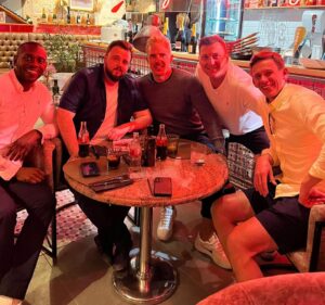 John Bradley Instagram - These are my boys. My beautiful boys. And I love them very much. #friends ❤️