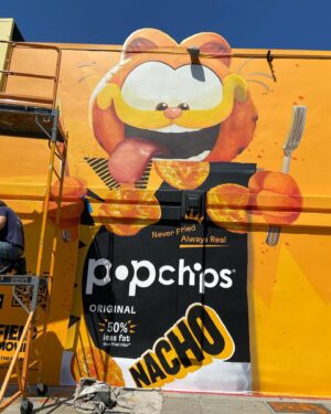 John Cohen Instagram - Amazing animatronic billboards, furry buses, benches, and orange all around town! 🧡 #GarfieldMovie