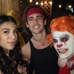John DeLuca Instagram - Rambo, drunk Pennywise and a tiny Cuban princess walk into a bar... Shoutout to @garrettclayton1 for throwing a big ol’ Halloween party!