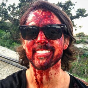 John DeLuca Instagram - Why am bleeding from the skull? And why are me and @uncle_jezzy smiling about it like insane people? You can find out today because Spree is now available in drive in theaters and on VOD (Amazon, Apple TV, Fandango, Vudu, Google play, etc) #spree #thelesson Link in Bio!