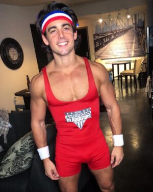 John DeLuca Instagram - It’s not Halloween unless I end up in spandex at some point. #americangladiators